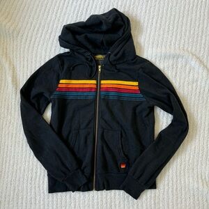 Aviator Nation Stripe Zip Hoodie